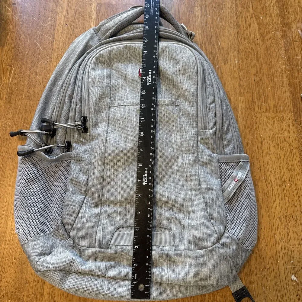 Swiss Gear, Gray Backpack , L , Gray Full Zip, 9 Pockets